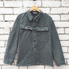 Jaquetas vintage de algodão jeans grosso sal e pimenta - Cinza verde azul comprar usado  Enviando para Brazil