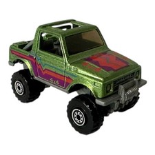 Vintage 1988 Hot Wheels Suzuki Samurai Verde Oliva 4x4 com Grelha Road Roller 1/64, usado comprar usado  Enviando para Brazil