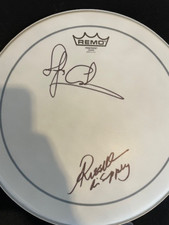 Usado, FORNECIMENTO DE AR - Russell and Graham autografado com certificado de autenticidade Drumhead comprar usado  Enviando para Brazil