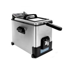 Fritadeira Kalorik Pro 4,2 quartos cesta tripla com filtragem de óleo, aço inoxidável, usado comprar usado  Enviando para Brazil