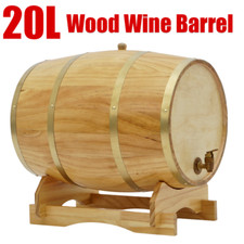 Recipiente de armazenamento de barril de madeira barril de vinho uísque argola de aço barril de vinho carvalho 20L, usado comprar usado  Enviando para Brazil