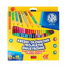 Kredyty ołówkowe trójkątne dwustronne, 48 kolorów na sprzedaż Kredyty ołówkowe trójkątne dwustronne, 48 kolorów na sprzedaż  PL