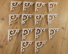 14 Suportes de Ferro Fundido Prateleira Branca Macia Lote de Revenda Flew Market 4"x4" *ALGUNS CHIPS, usado comprar usado  Enviando para Brazil