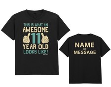 Camiseta Infantil Masculina 11º Aniversário - Nome Personalizado Mensagem Incrível 11 comprar usado Camiseta Infantil Masculina 11º Aniversário - Nome Personalizado Mensagem Incrível 11 comprar usado  Enviando para Brazil