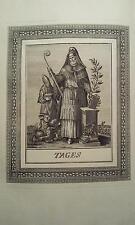 Jacopo Guarana 1792: Tages, Taget, SEMIDIO ETRUSCO ARTE DIVINATORIA, usado segunda mano  Embacar hacia Argentina