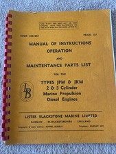 Lister manual instructions for sale  SUDBURY