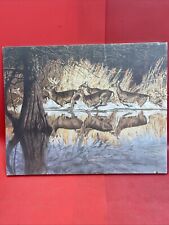 Vintage deer painting for sale  Huntingdon Valley