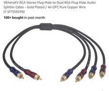 Plugue estéreo Vkherokv Rca macho para plugue duplo Rca macho cabine divisor de áudio, usado comprar usado  Enviando para Brazil