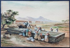 Antique watercolor view d'occasion  Expédié en Belgium