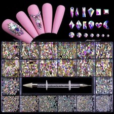 2800 peças conjunto de decoração de cristal diamante brilhante nail art strass vidro AB comprar usado 2800 peças conjunto de decoração de cristal diamante brilhante nail art strass vidro AB comprar usado  Enviando para Brazil