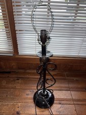 Lâmpada espiral torcida de metal antiga vintage 28 pol. altura lâmpada de mesa para quarto comprar usado  Enviando para Brazil
