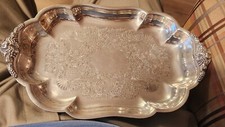 Bandeja de placa de prata design abacaxi 11 x 6,5 polegadas "162 E.P.C." 15 oz.  + bolsa comprar usado  Enviando para Brazil