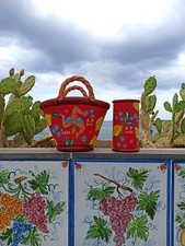 Coppia cesta porta usato  Francavilla di Sicilia