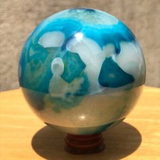 Bola de quartzo geodo ágata azul rara 540G esfera de cristal amostra mineral cura comprar usado  Enviando para Brazil