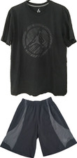 Lote de 2 camisetas shorts Jordan 8 Dri-Fit preto cinza 2011 masculino M 🏀 comprar usado  Enviando para Brazil