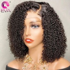 Peruca de cabelo humano curta encaracolada frente de renda para mulheres negras cabelo brasileiro pré-arrancado comprar usado  Enviando para Brazil
