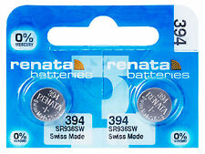 Używany, 2 x Renata 394 Pila Batteria Orologio Mercury Free Silver Oxide SR936SW 1.55V na sprzedaż  Wysyłka do Poland