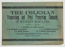 Trade Catalogue / COLEMAN Combined Evaporator Baker and Refrigerator Ca 1890s. segunda mano  Embacar hacia Argentina