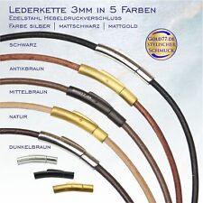 Lederkette glatt 3mm gebraucht kaufen  Prien a.Chiemsee