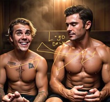 JUSTINBIEBER, Zac Efron Mark Wahlberg QUENTE Sauna Foto Sem Camisa DVD Gay Int comprar usado  Enviando para Brazil