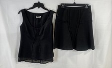Conjunto de duas peças Jil Sander feminino preto minimalista saia 34 comprar usado  Enviando para Brazil