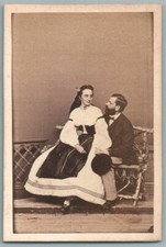 CDV 1870 Couple élégant et complice Photo Hacker Paar Adel Foto Robe originale comprar usado  Enviando para Brazil