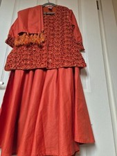 Burnt orange lengha for sale  BATLEY