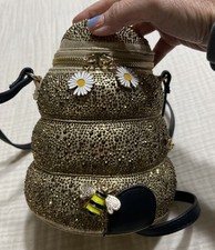 Bolsa tiracolo Betsey Johnson Kitsch Queen Bee dourada nova sem etiquetas, usado comprar usado  Enviando para Brazil