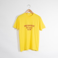 Camiseta Vintage Anos 90 Texto de Alívio Tornado Grande - Ponto Único Voluntário EUA comprar usado  Enviando para Brazil