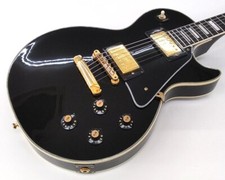 Usado, Guitarra elétrica Morris LP-CUSTOM preta dourada feita no Japão corpo sólido comprar usado  Enviando para Brazil