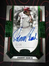 Johnny Bench 2024 Tier One On-Card Auto Verde 21/25 Cincinnati Reds PPA-JB comprar usado  Enviando para Brazil