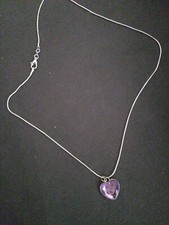 Schlangenkette lila herz gebraucht kaufen  Papenburg