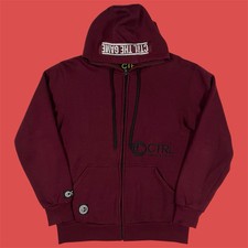 Usado, Moletom com capuz masculino CTRL Industries zíper completo grande marrom forrado de jiu jitsu comprar usado  Enviando para Brazil