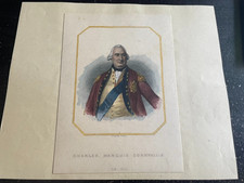 Vinheta Charles Marquis Cornwallis - Oficial do Exército Britânico - Século XIX - 6x7 comprar usado  Enviando para Brazil