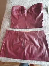 Maroon leather mini for sale  GRAVESEND