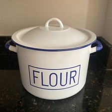 Enamel flour bin for sale  UPMINSTER