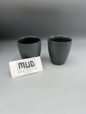 Conjunto de 2 copos pequenos de porcelana Mud Australia Limoges cinza cinza comprar usado  Enviando para Brazil