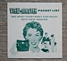 VINTAGE SAWYER'S VIEWMASTER LISTA DE PACOTES FOLHA DE FORMULÁRIO C. 1950 FEITO NOS EUA O500, usado comprar usado  Enviando para Brazil