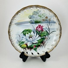 Placa decorativa vintage pintada à mão Ucagco Japão assinada pelo artista J. Mace comprar usado  Enviando para Brazil