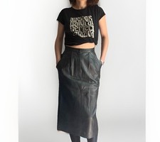 Jupe cuir noir d'occasion  Paris VIII
