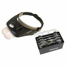 Usado, AUGUSTA Kopfbandlupe Lupa con Luz + 2 LED Lámparas + 4 Intercambiables Lentes comprar usado  Enviando para Brazil