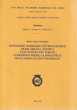 Inventario sommario dei usato  Italia