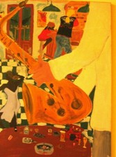 PINTURA EM TELA ACRÍLICO 70X90 POR ARTISTA comprar usado  Enviando para Brazil