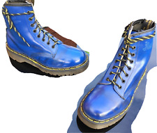 Botas de couro Dr Martens 1460 azul dois tons Reino Unido 7 UE 41 Fabricadas na Inglaterra comprar usado  Enviando para Brazil