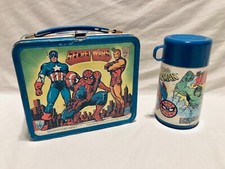 Lancheira vintage Marvel Secret Wars 1984 Aladdin com garrafa térmica Homem-Aranha Hulk USADA, usado comprar usado  Enviando para Brazil