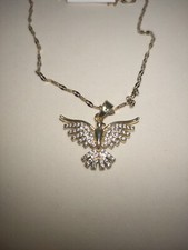 Collana dorata aquila usato  Giugliano in Campania