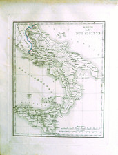 Mappa antica regno usato  Monterosso Almo