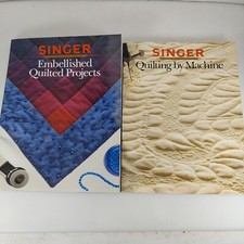 Embellished Quilted Projects & Quilting By Machine Singer Sewing Reference Lot, usado comprar usado  Enviando para Brazil