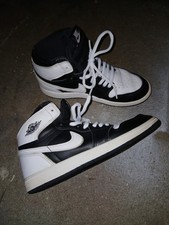 Tênis de basquete Nike masculino Air Jordan 1 médio preto branco infantil tamanho 3Y comprar usado  Enviando para Brazil