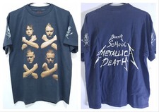 Usado, Camiseta Metallica Vintage 1992 Nascimento Escola Morte Preta Desbotada Ponto Único Reimpressão comprar usado  Enviando para Brazil